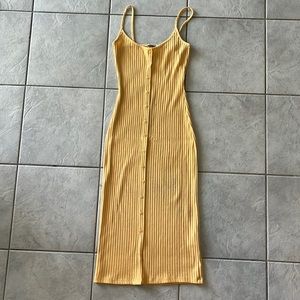 Yellow body-con dress